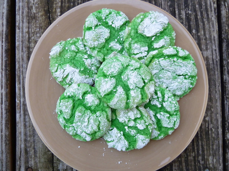 Green Christmas Cookies
 Cookin Cowgirl "How The Grinch Crinkled Christmas" Cookies