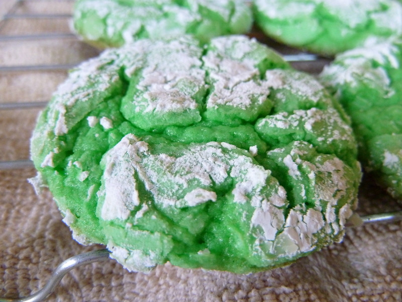 Green Christmas Cookies
 Cookin Cowgirl "How The Grinch Crinkled Christmas" Cookies