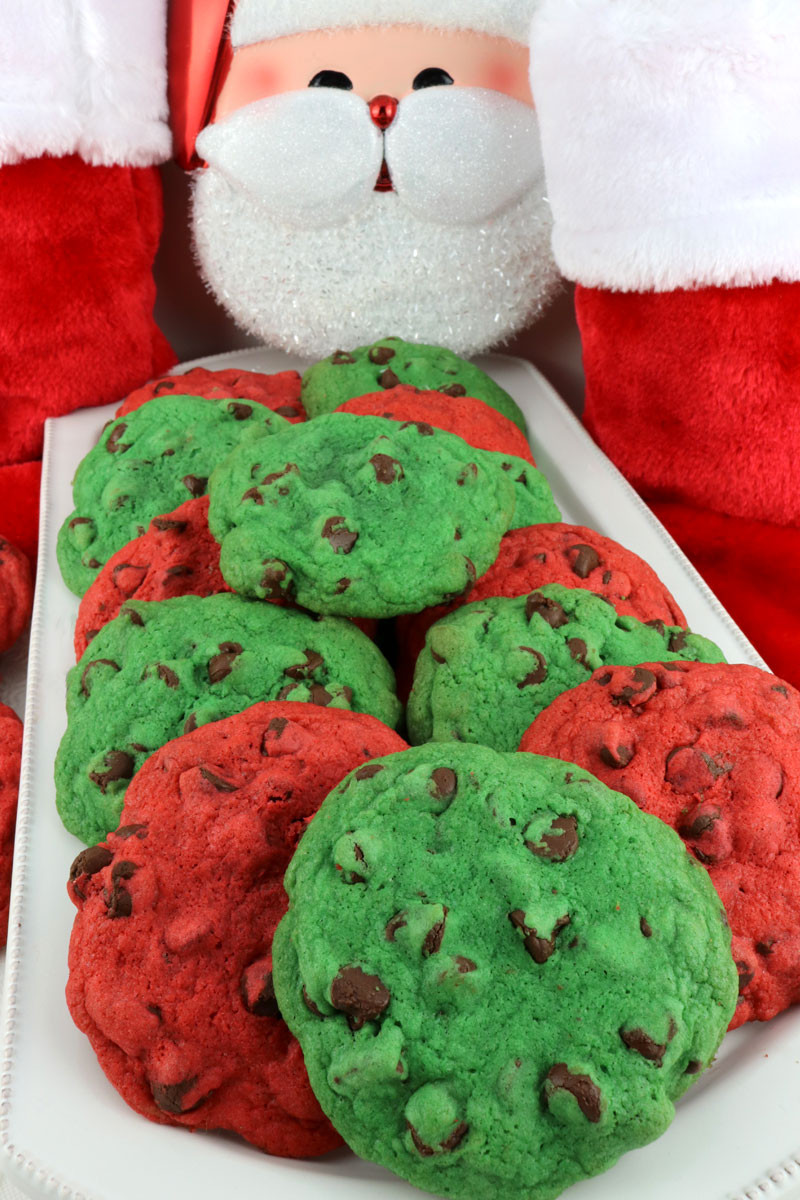 Green Christmas Cookies
 Christmas Chocolate Chip Cookies Two Sisters