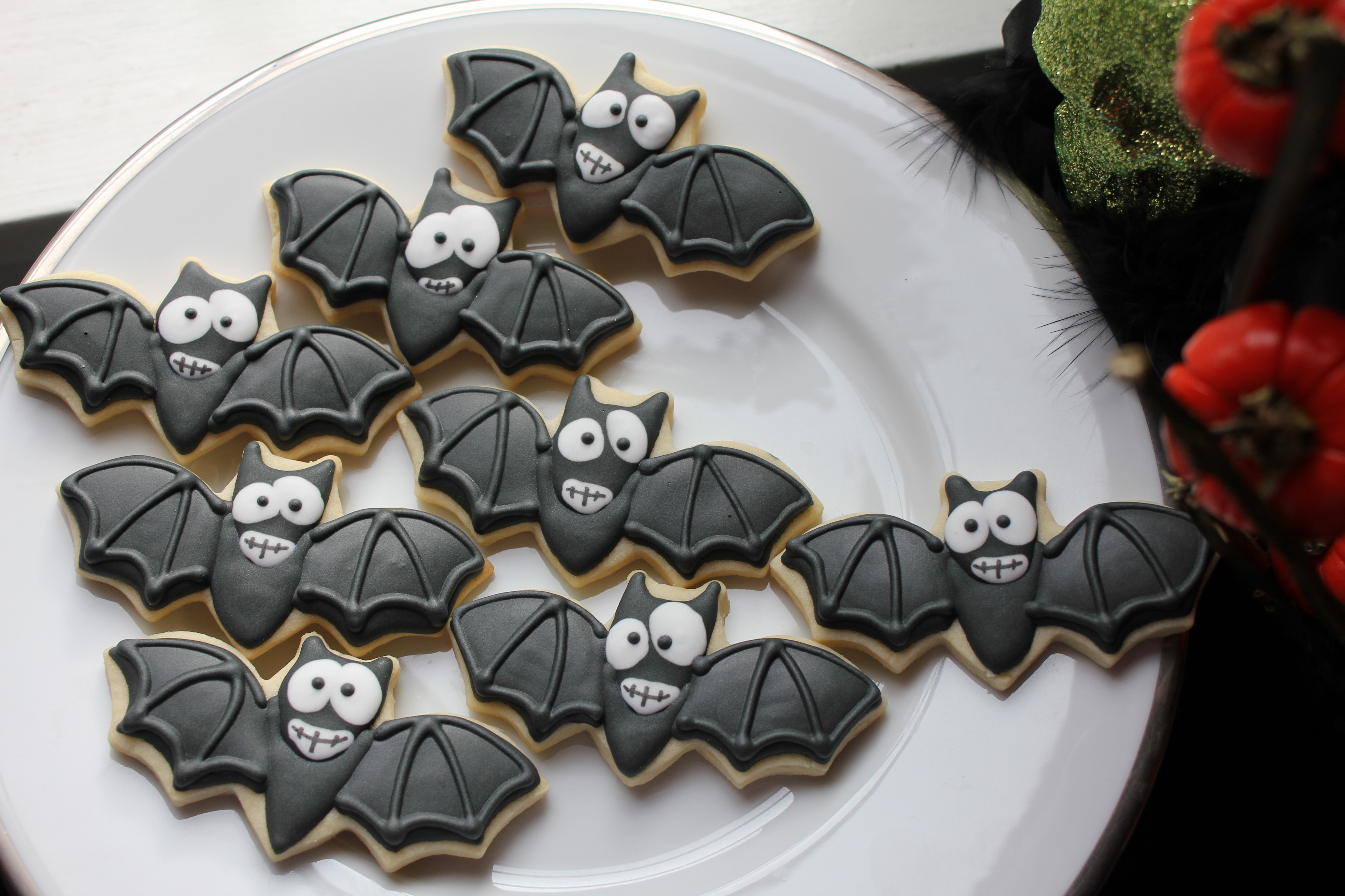 Halloween Bat Cookies
 cat cookies