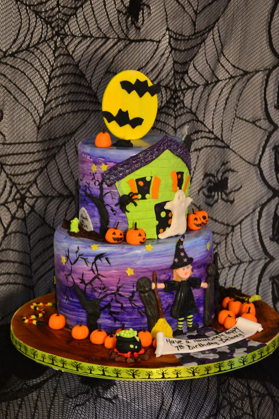 Halloween Bday Cakes
 Oh just put a cupcake in it Halloween birthday cake