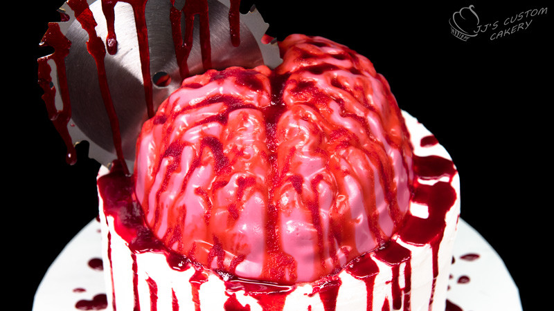 Halloween Brain Cakes
 Bloody Jello Brain Cake
