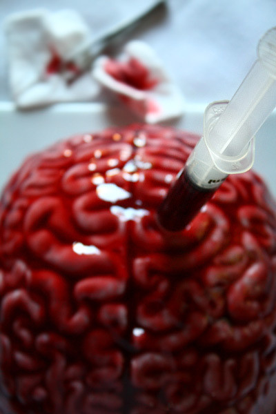 Halloween Brain Cakes
 Zombie Brain Cake
