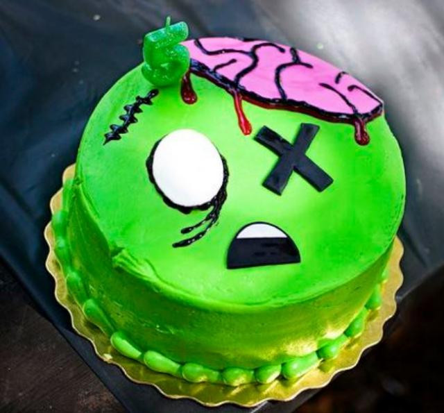 Halloween Cakes For Kids
 kids zombie halloween cake 2015 JPG