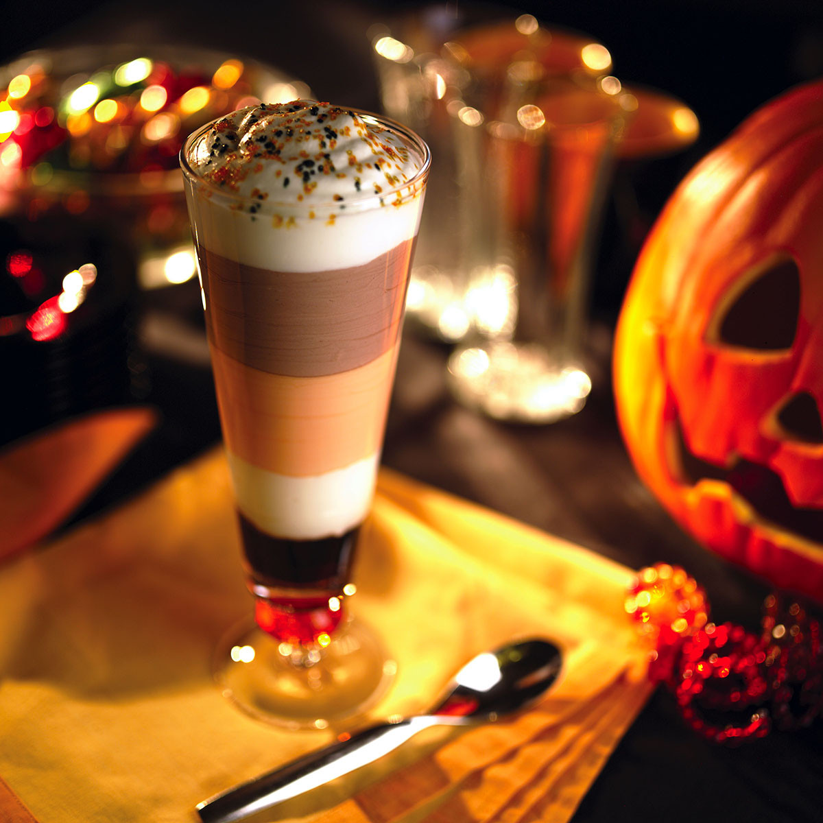 Halloween Coffee Drinks
 Spook tacular Seven Layer Latte