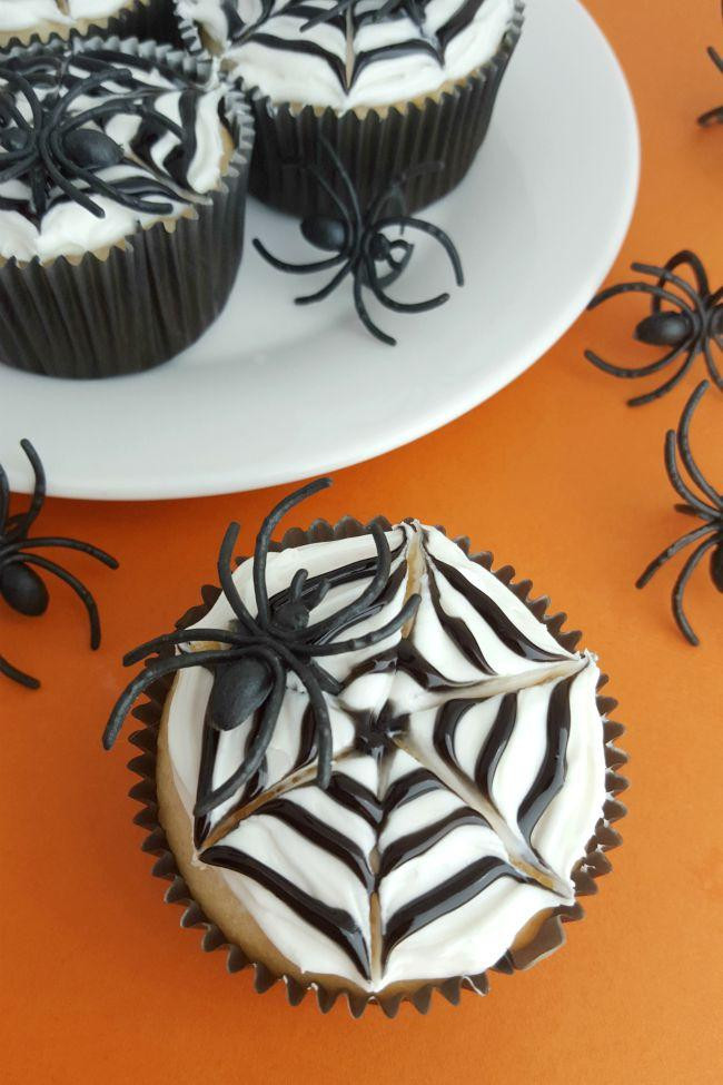 Halloween Cupcakes Designs
 Spider Web Cupcakes Spaceships and Laser Beams