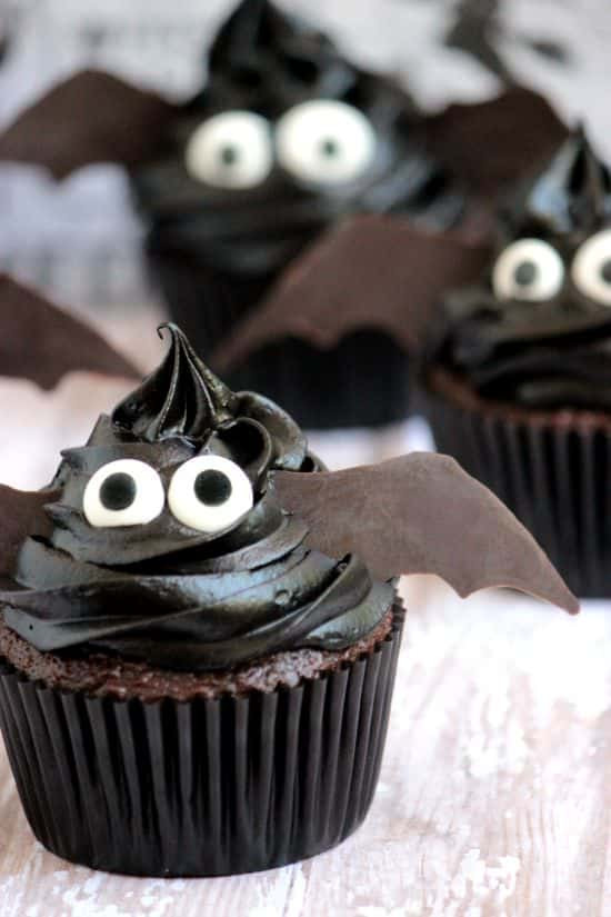 Halloween Cupcakes Ideas
 Easy Bat Cupcakes A Cedar Spoon