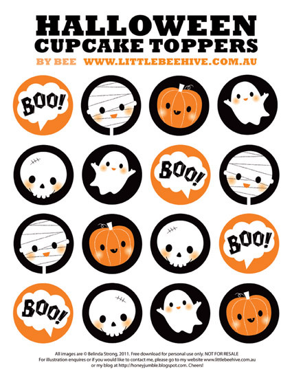 Halloween Cupcakes Toppers
 Be Different Act Normal 7 Free Printable Halloween