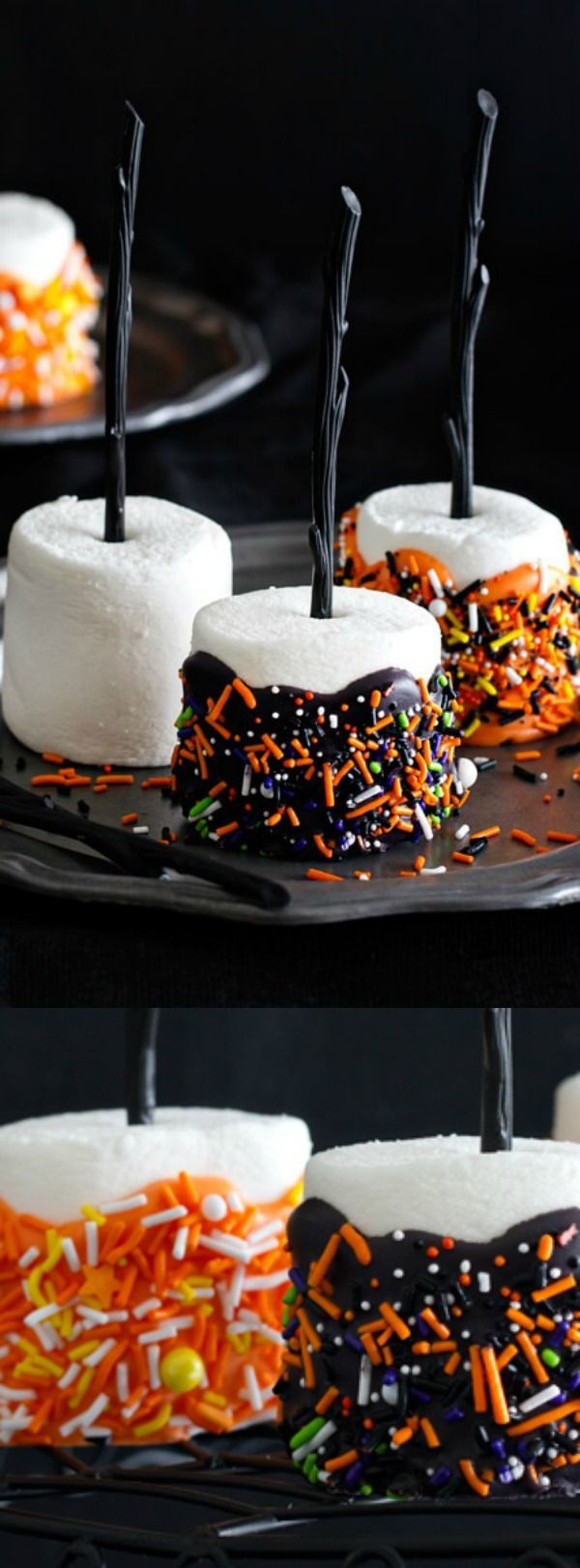 Halloween Desserts Pictures
 These Halloween Marshmallow Pops from My Baking Addiction