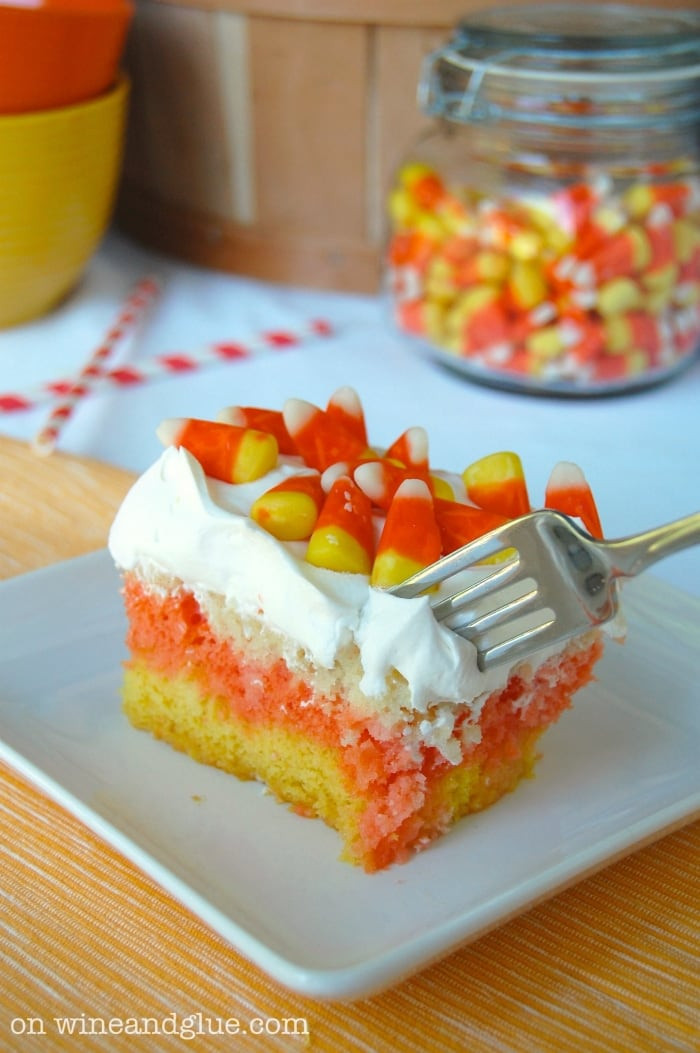 Halloween Desserts Recipes With Pictures
 Candy Corn Poke Cake Wine & Glue
