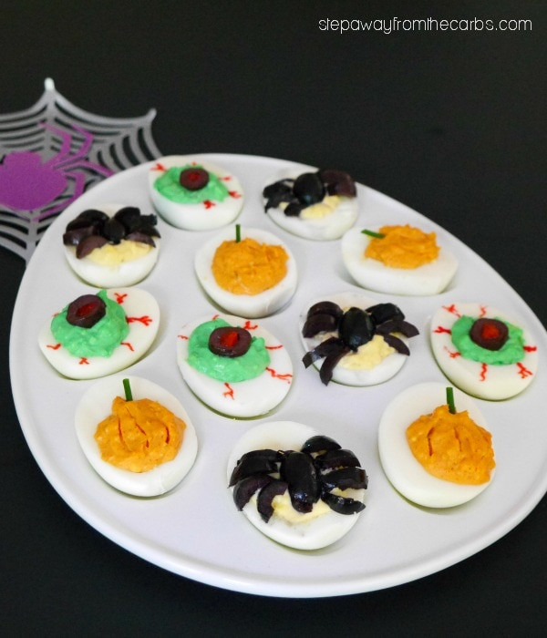 Halloween Deviled Eggs
 21 Low Carb Halloween Recipes Gluten & Sugar free My