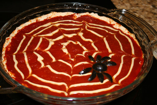 Halloween Dips And Spreads
 What s for Dinner Spider Web Pizza Spread a k a Hot