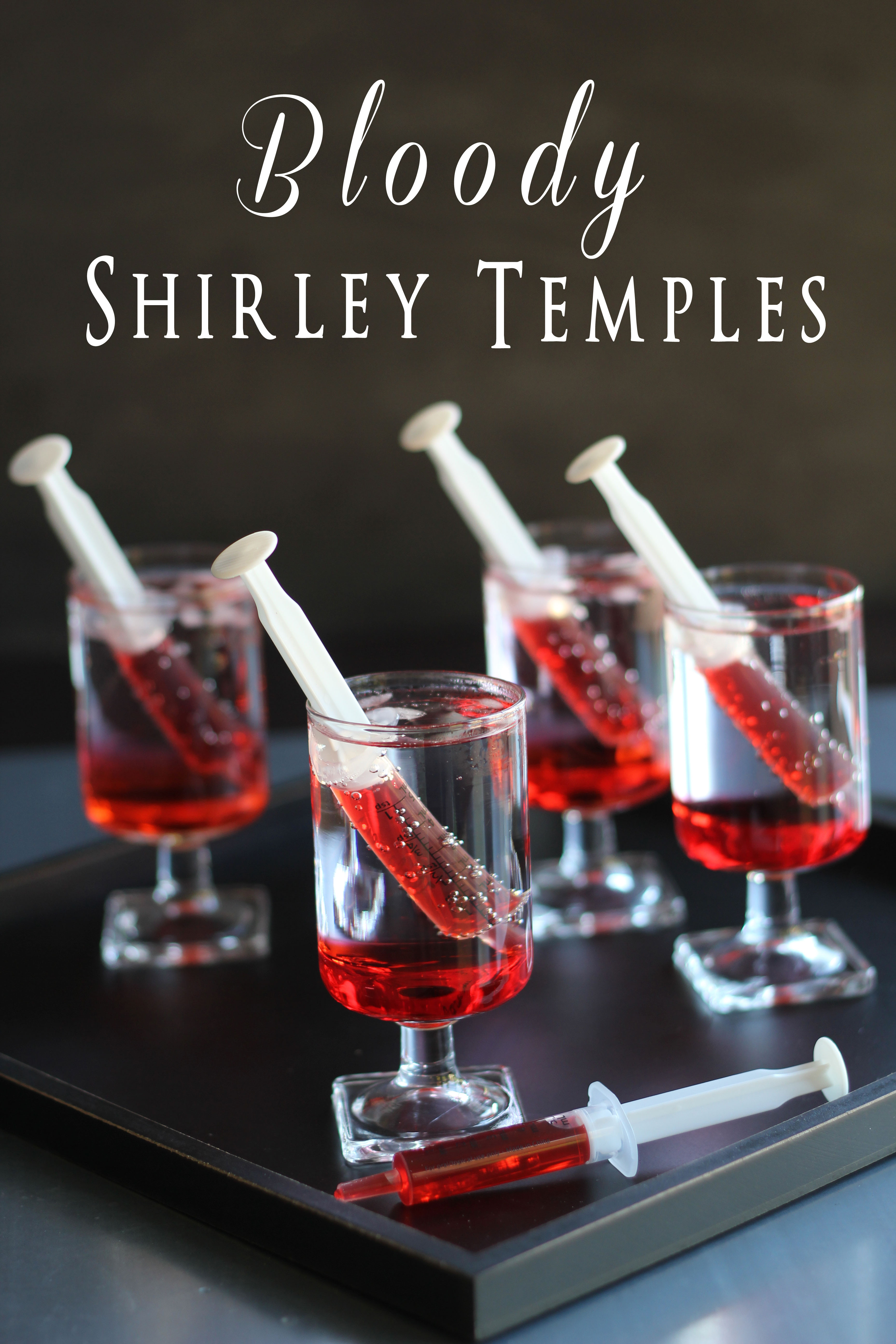 Halloween Drinks Non Alcoholic
 Bloody Shirley Temples TGIF This Grandma is Fun