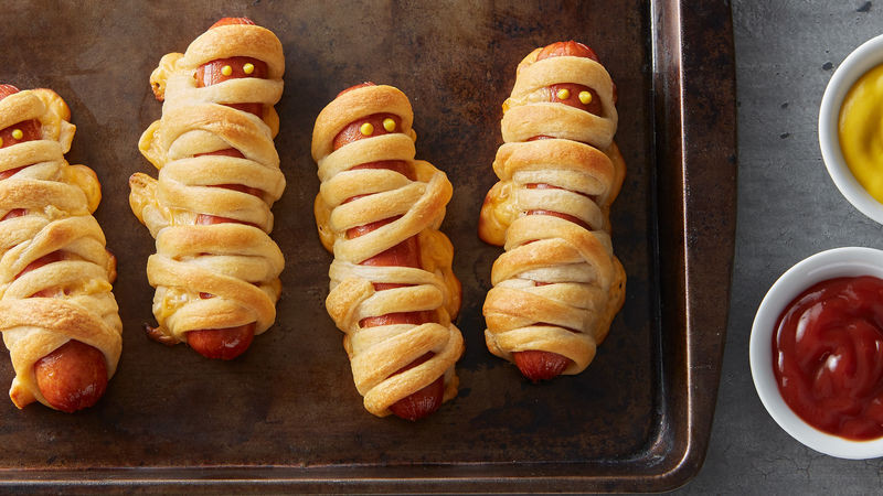 Halloween Hot Dogs Mummy
 Crescent Mummy Dogs Recipe Pillsbury