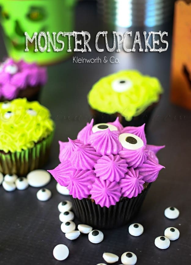 Halloween Monster Cupcakes
 20 Fun Halloween Recipes