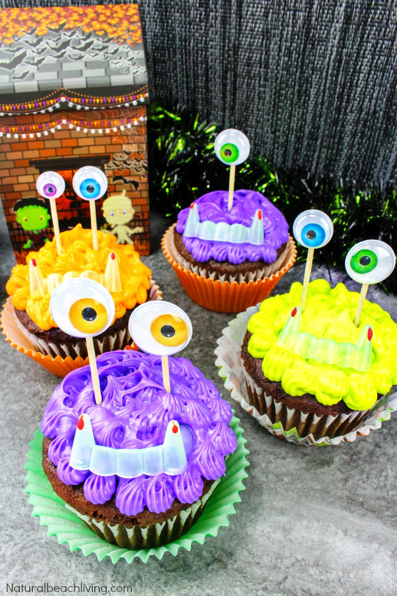 Halloween Monster Cupcakes
 Easy to Make Halloween Monster Cupcakes Natural Beach Living