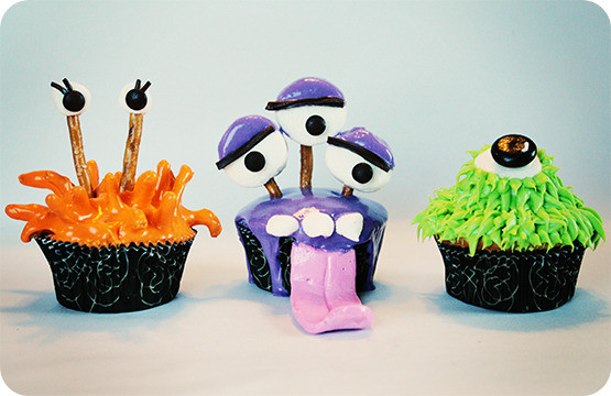 Halloween Monster Cupcakes
 Little Lovables Colorfully Delicious Halloween