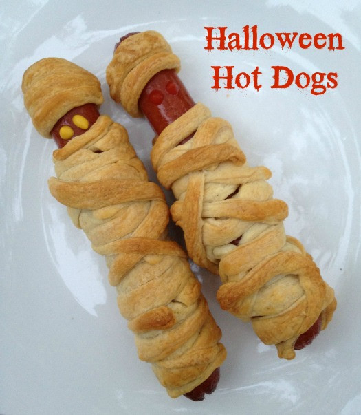 Halloween Mummy Hot Dogs
 Recipe Crescent Mummy Hot Dogs for Halloween