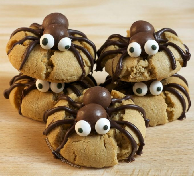 Halloween Peanut Butter Cookies
 Halloween Spider Cookies Kitchen Fun With My 3 Sons