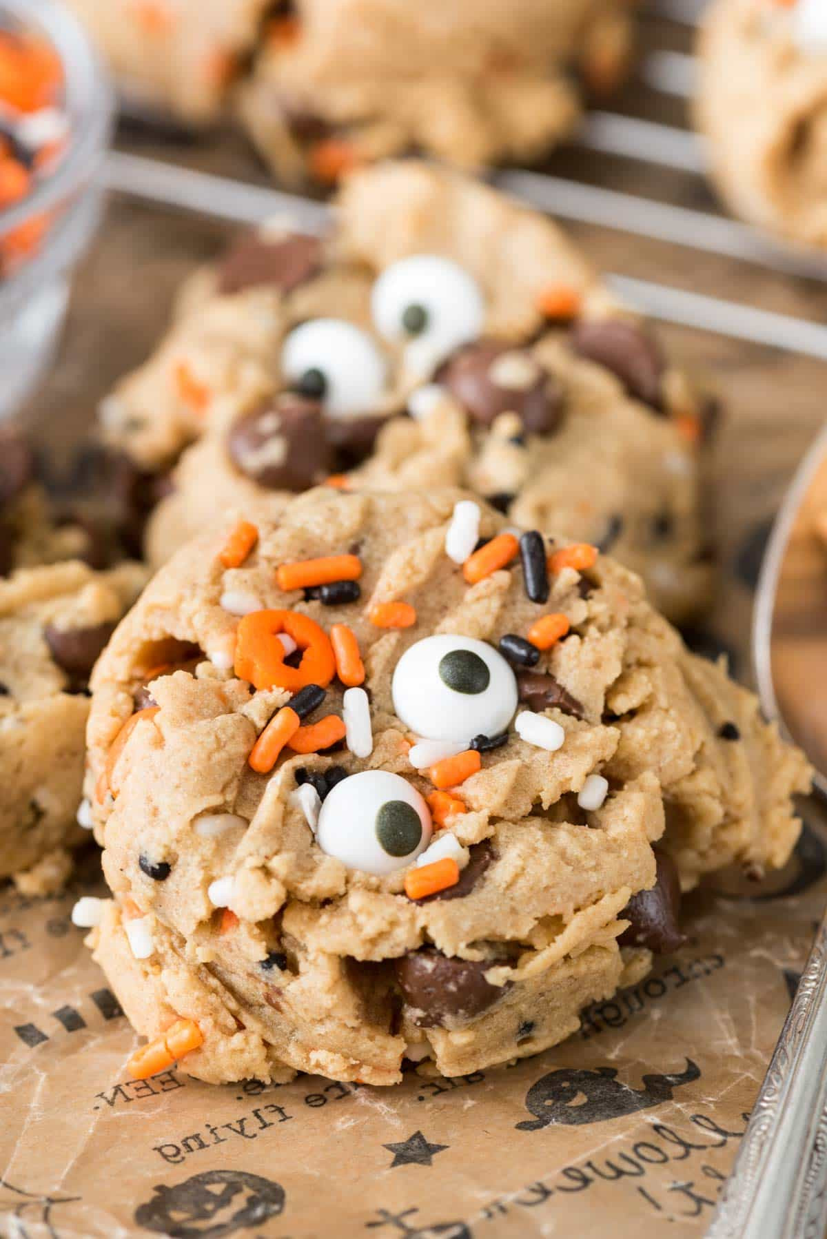 Halloween Peanut Butter Cookies
 Peanut Butter Pudding Cookie Monsters Crazy for Crust