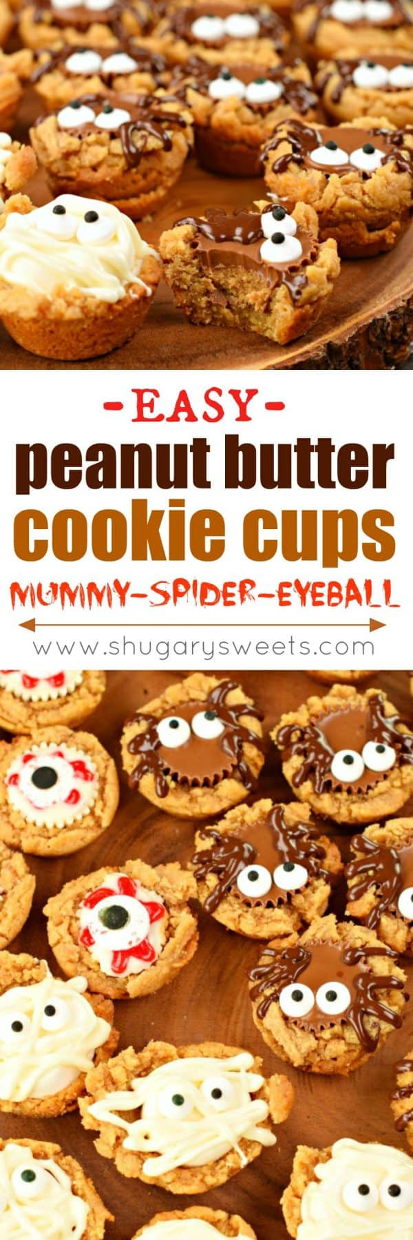 Halloween Peanut Butter Cookies
 Halloween Peanut Butter Cookie Cups Shugary Sweets