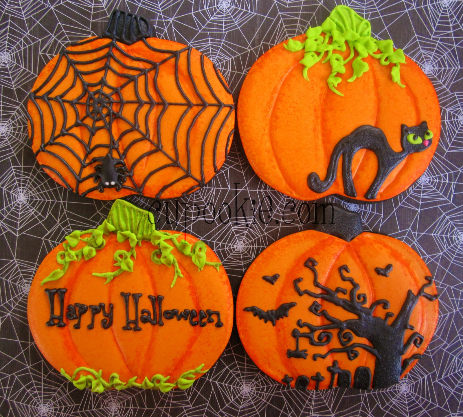 Halloween Pumpkin Cookies
 Cupookie Halloween Cookies