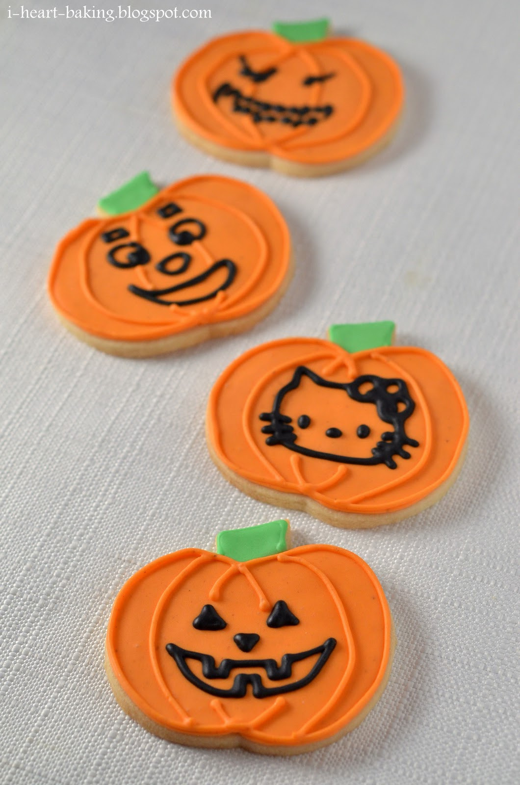 Halloween Pumpkin Cookies
 i heart baking halloween cookies jack o lantern