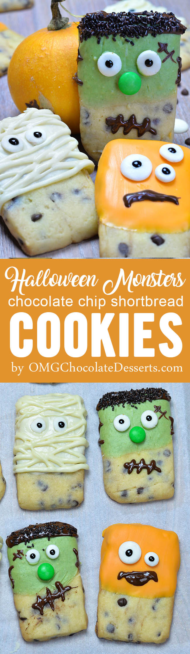 Halloween Shortbread Cookies
 Halloween Monsters Shortbread Cookies OMG Chocolate Desserts