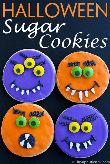 Halloween Sugar Cookies Recipes
 Iced Cut Out Halloween Sugar Cookies – Unsophisticook