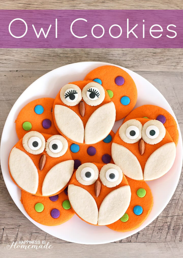 Halloween Sugar Cookies Recipes
 Halloween Baking Owl Cookies Happiness is Homemade