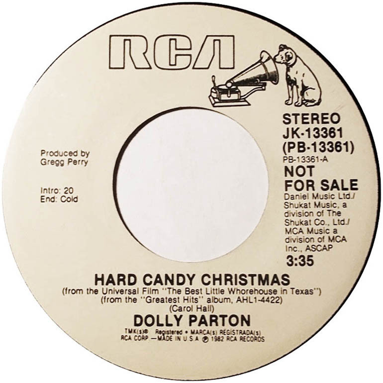 Hard Candy Christmas By Dolly Parton
 45cat Dolly Parton Hard Candy Christmas Hard Candy