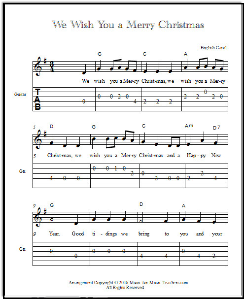 Hard Candy Christmas Chords
 We Wish You a Merry Christmas Chords for Guitar