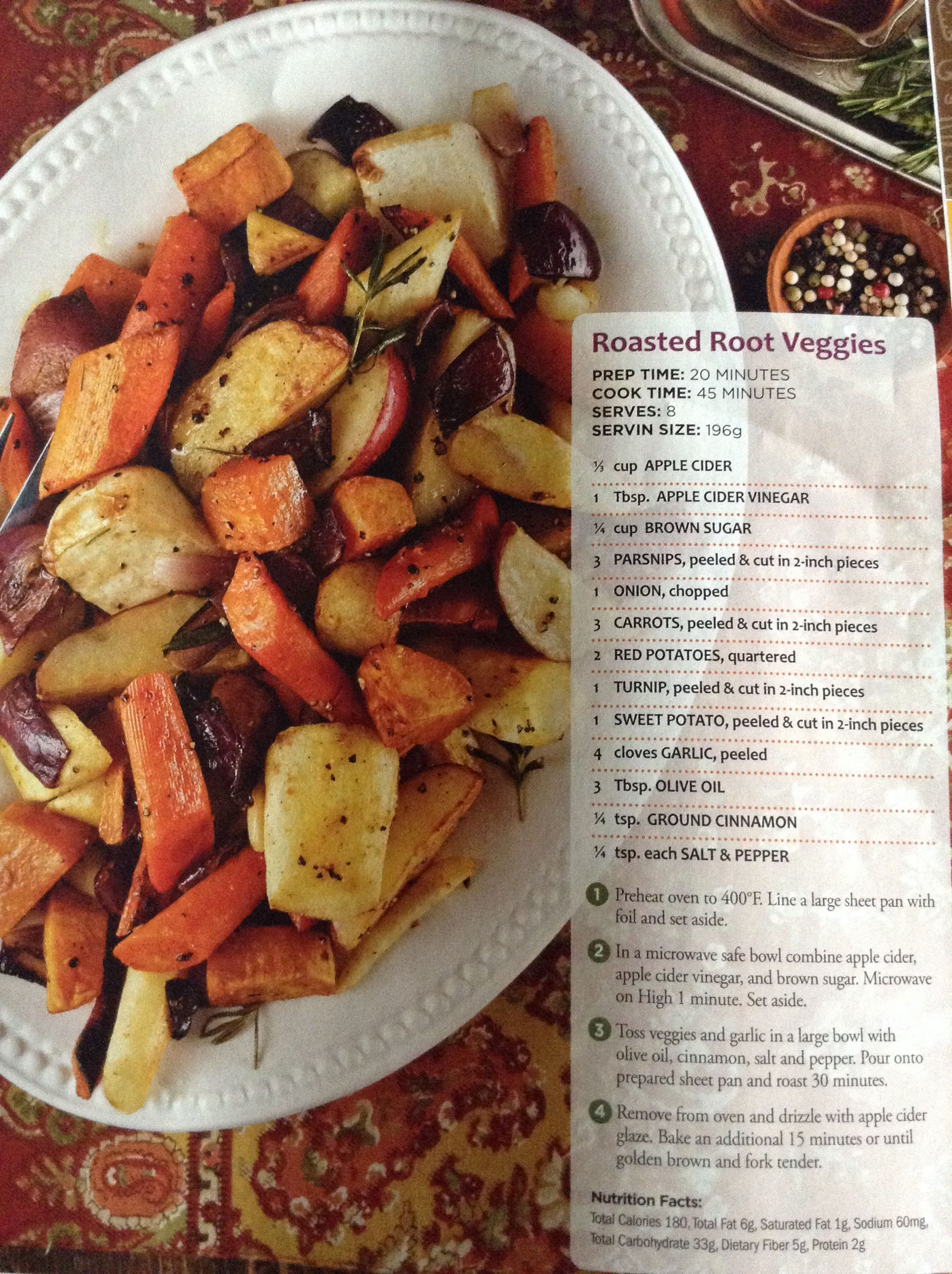 Heb Thanksgiving Dinner
 Roasted root veggies from HEB magazine Made this with