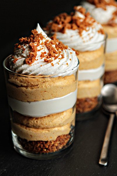 Individual Thanksgiving Desserts
 Simple Pumpkin Cheesecake Trifles