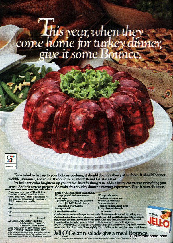 Jello Salads For Thanksgiving Dinner
 Serve a Cranberry Wobbler for Thanksgiving 1979