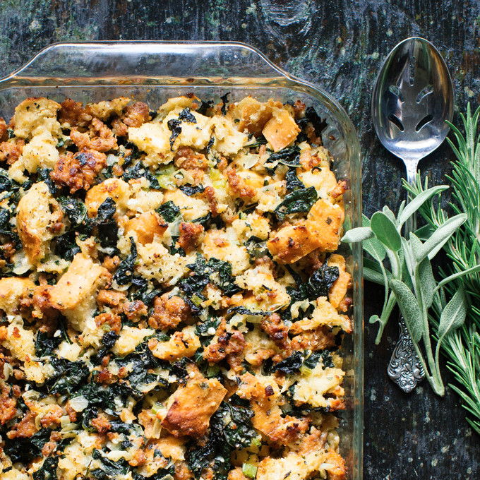 Kale Thanksgiving Recipes
 Italian Kale and Sausage Stuffing Recipe Kitchen Konfidence
