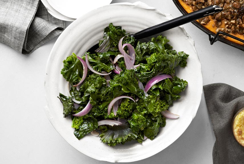 Kale Thanksgiving Recipes
 Tom Valenti s Sautéed Kale with Garlic and Red ions Recipe