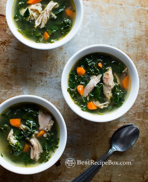 Kale Thanksgiving Recipes
 Healthy Turkey Soup Recipe with Kale