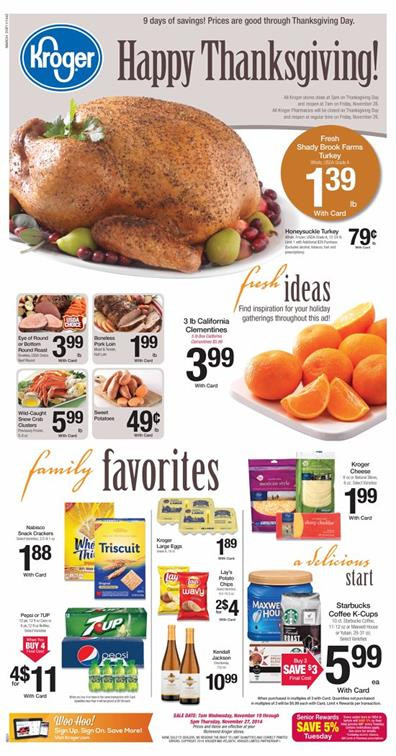 Kroger Christmas Dinner
 Kroger Thanksgiving Deals November Weekly Ads