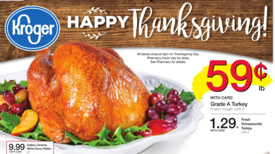 Kroger Thanksgiving Dinner
 Couponing at Kroger Thanksgiving Day Meal Deals Match Ups