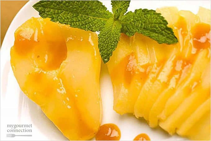Light Fall Desserts
 Orange Spiced Poached Pears Recipe