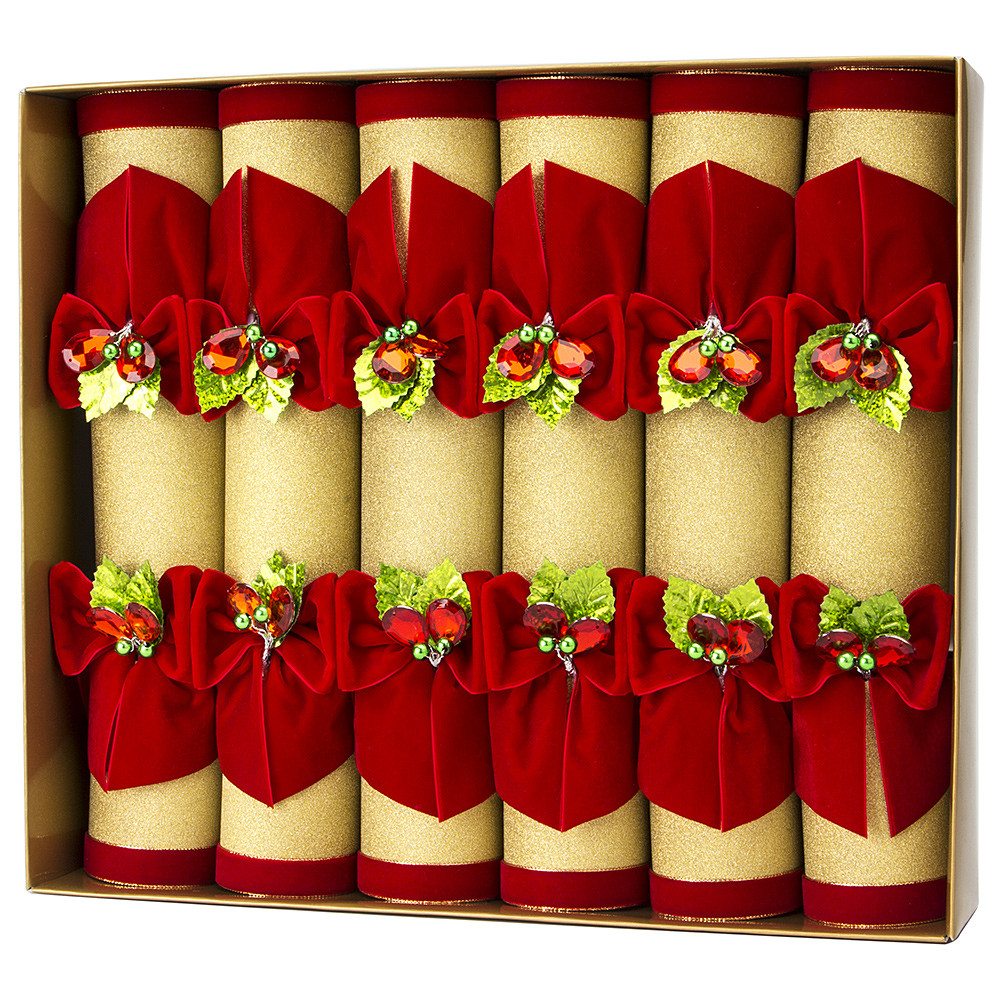 Luxary Christmas Crackers
 International Crackers Luxury Gold Christmas Crackers