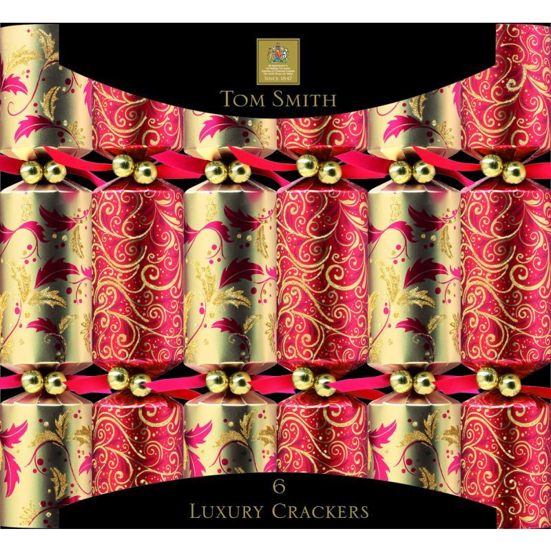 Luxary Christmas Crackers
 6 Luxury Christmas Crackers 12 5" Red Gold Buy line