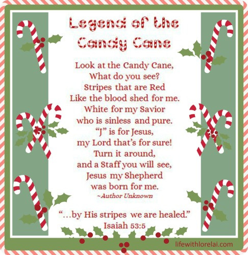 Meaning Of The Candy Cane For Christmas
 Candy Cane Legend with Printables Life With Lorelai