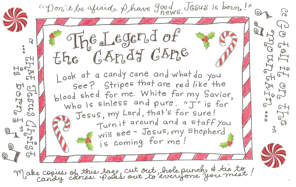 Meaning Of The Candy Cane For Christmas
 The Legend of the Candy Cane FREE Printable Tag Happy