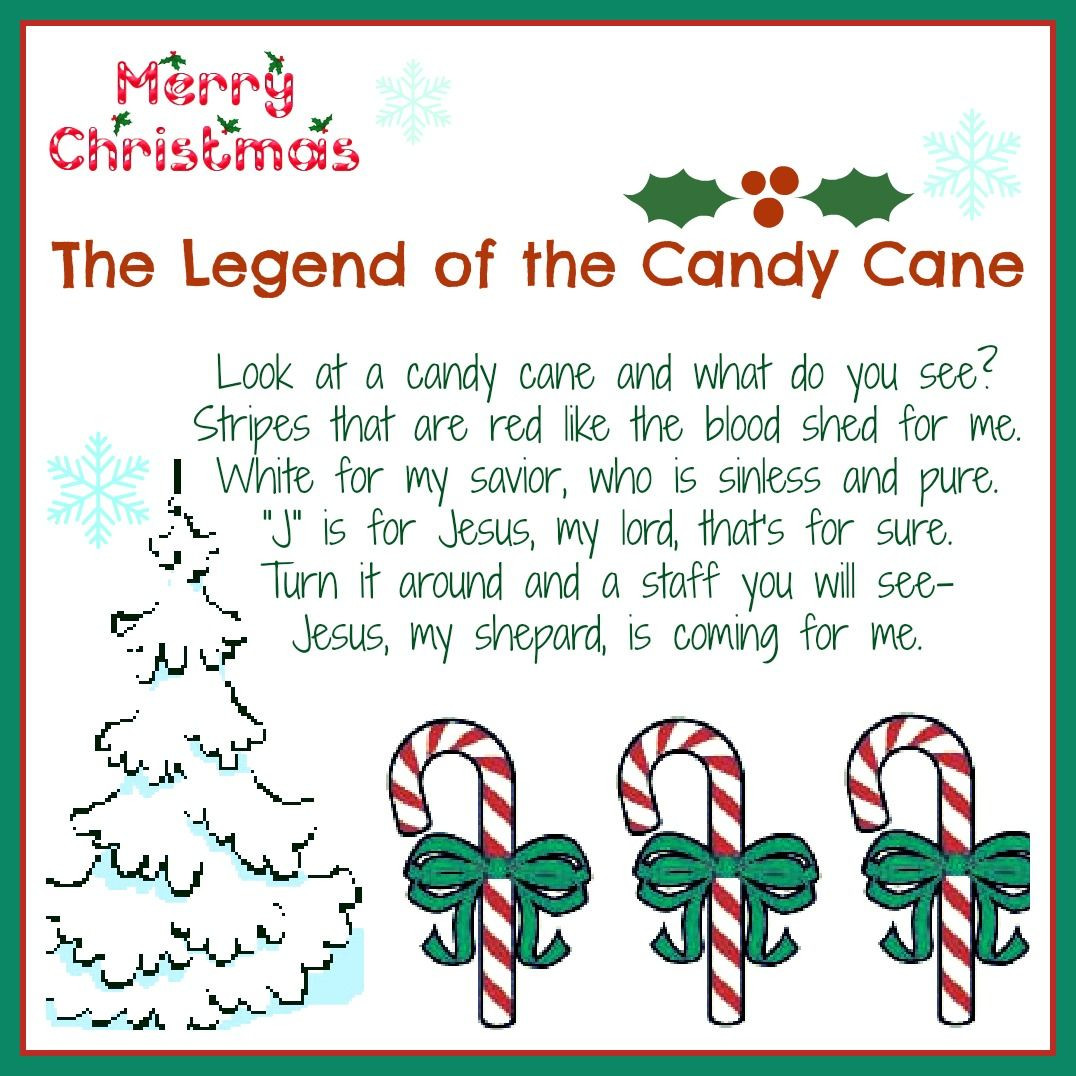 Meaning Of The Candy Cane For Christmas
 The Legend of the Candy Cane Free Printable and a