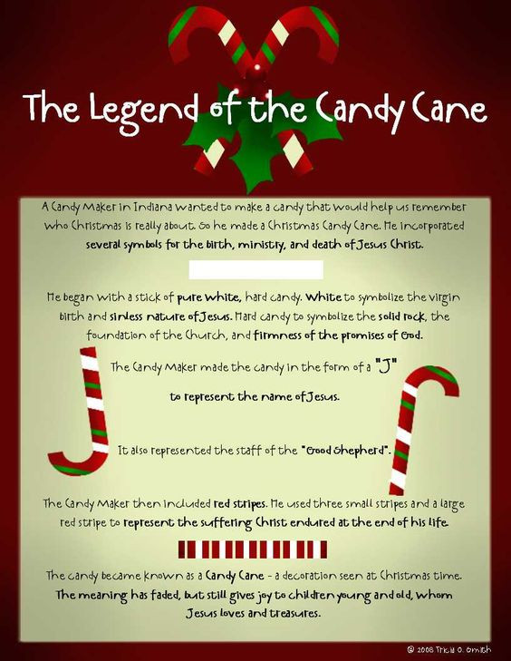 Meaning Of The Candy Cane For Christmas
 The Legend of the Candy Cane White represents the virgin