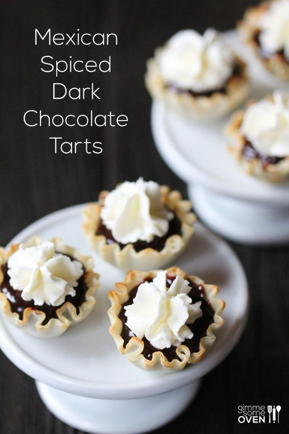 Mexican Christmas Desserts
 Mexican Spiced Dark Chocolate Tarts super easy to make