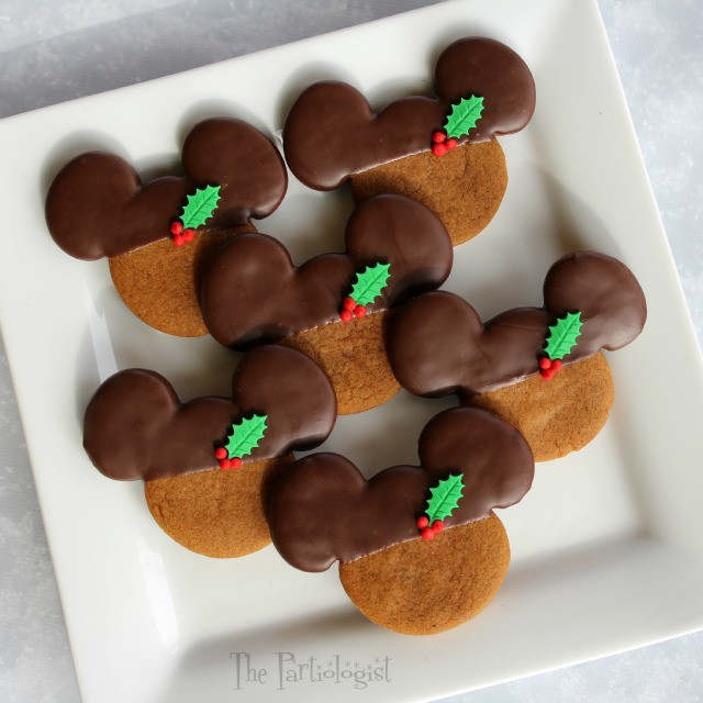Mickey Christmas Cookies
 The Partiologist Chocolate Gingerbread Mickey
