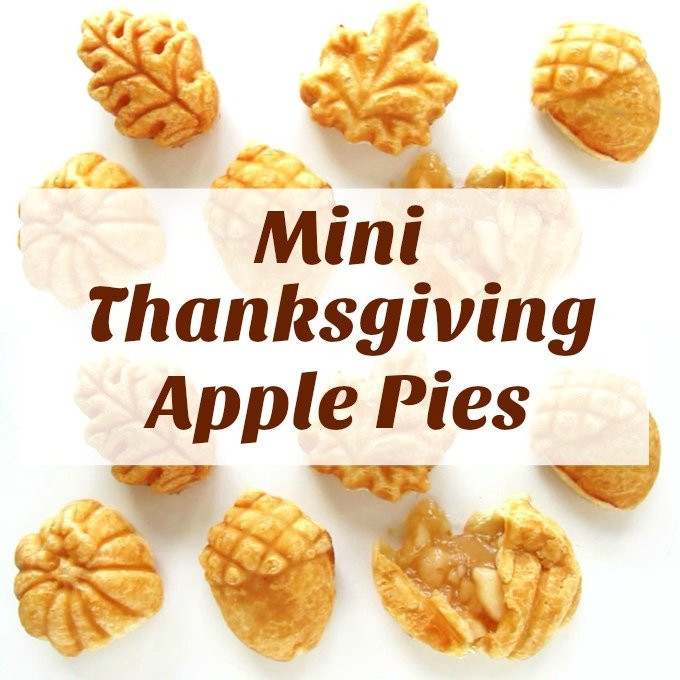 Mini Pies For Thanksgiving
 Mini Thanksgiving Apple Pies in Acorn Leaf and Pumpkin